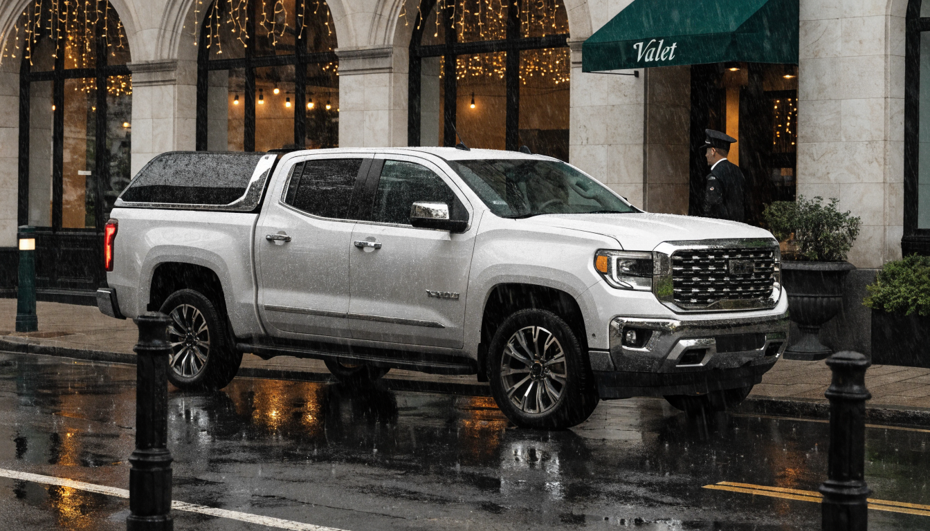 2018 GMC Canyon with tonneau bed cover