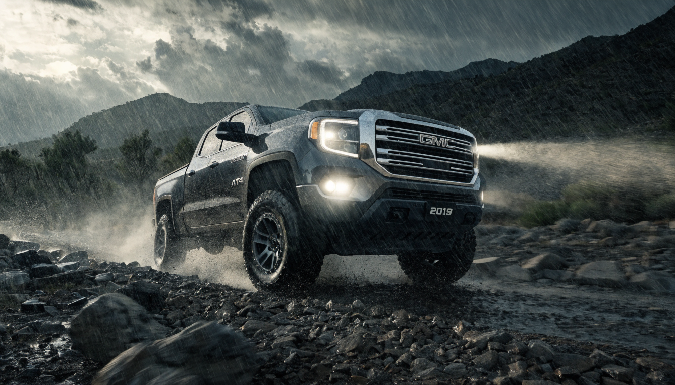 2019 GMC Canyon with tonneau bed cover