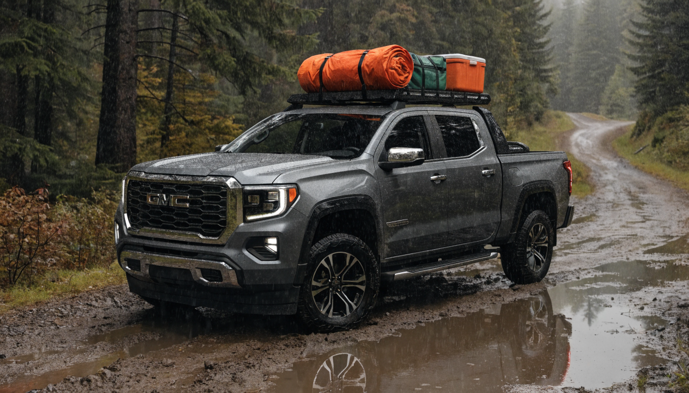 2020 GMC Canyon with tonneau bed cover